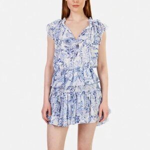 Misa blue and white pattern mini